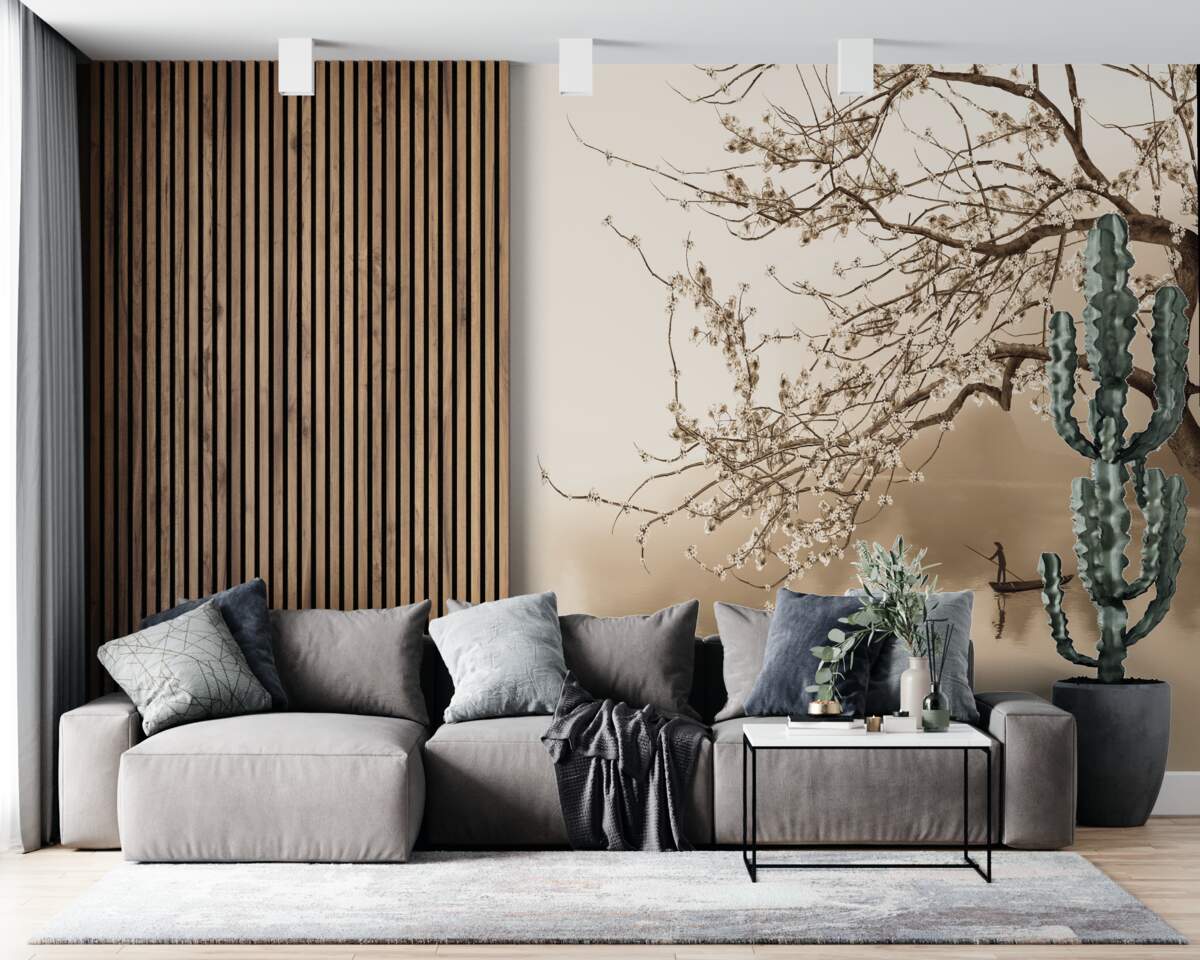 Fototapeta muž plaviaci sa na lodi