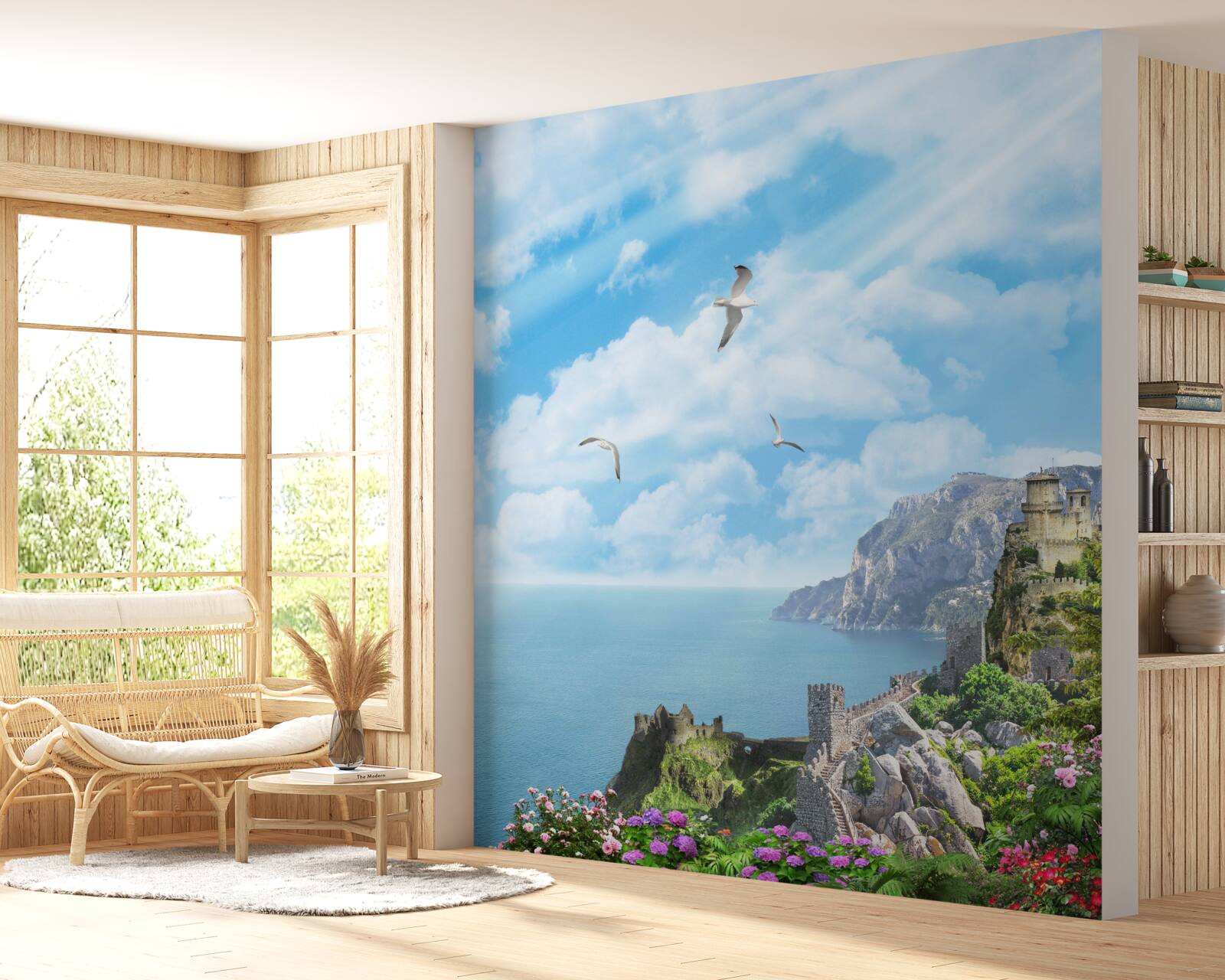 Fototapeta vtáky lietajúce nad oceánom