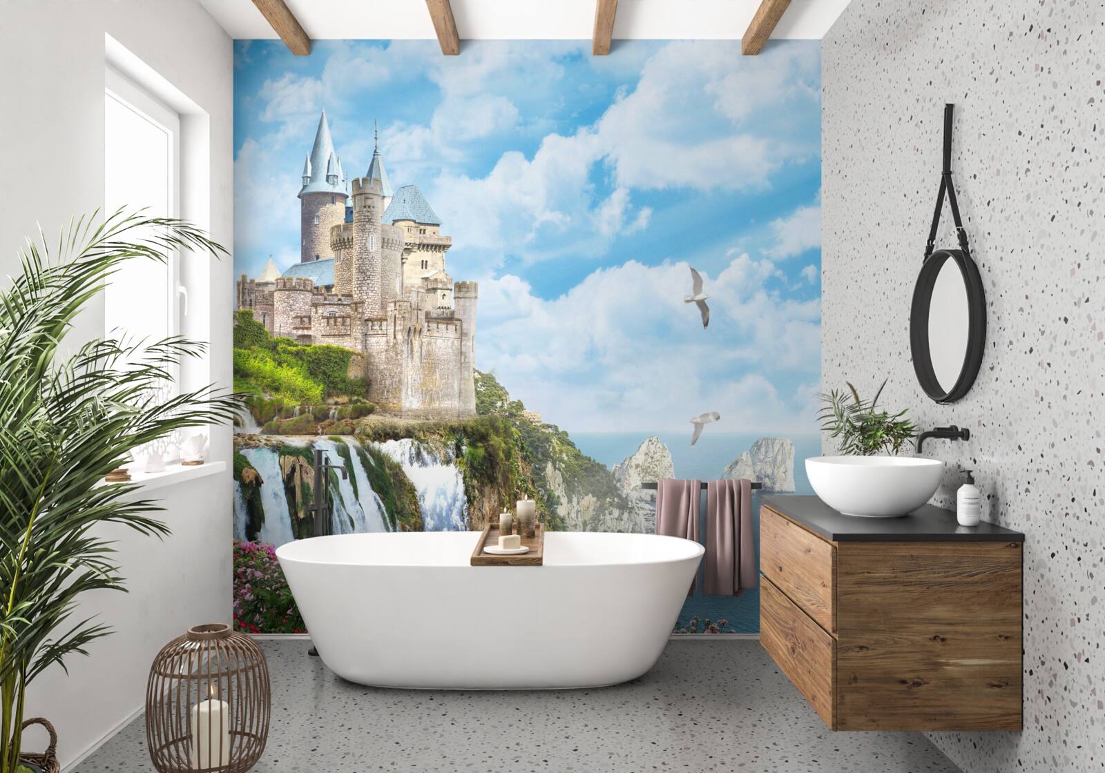 Fototapeta magický palác na útese