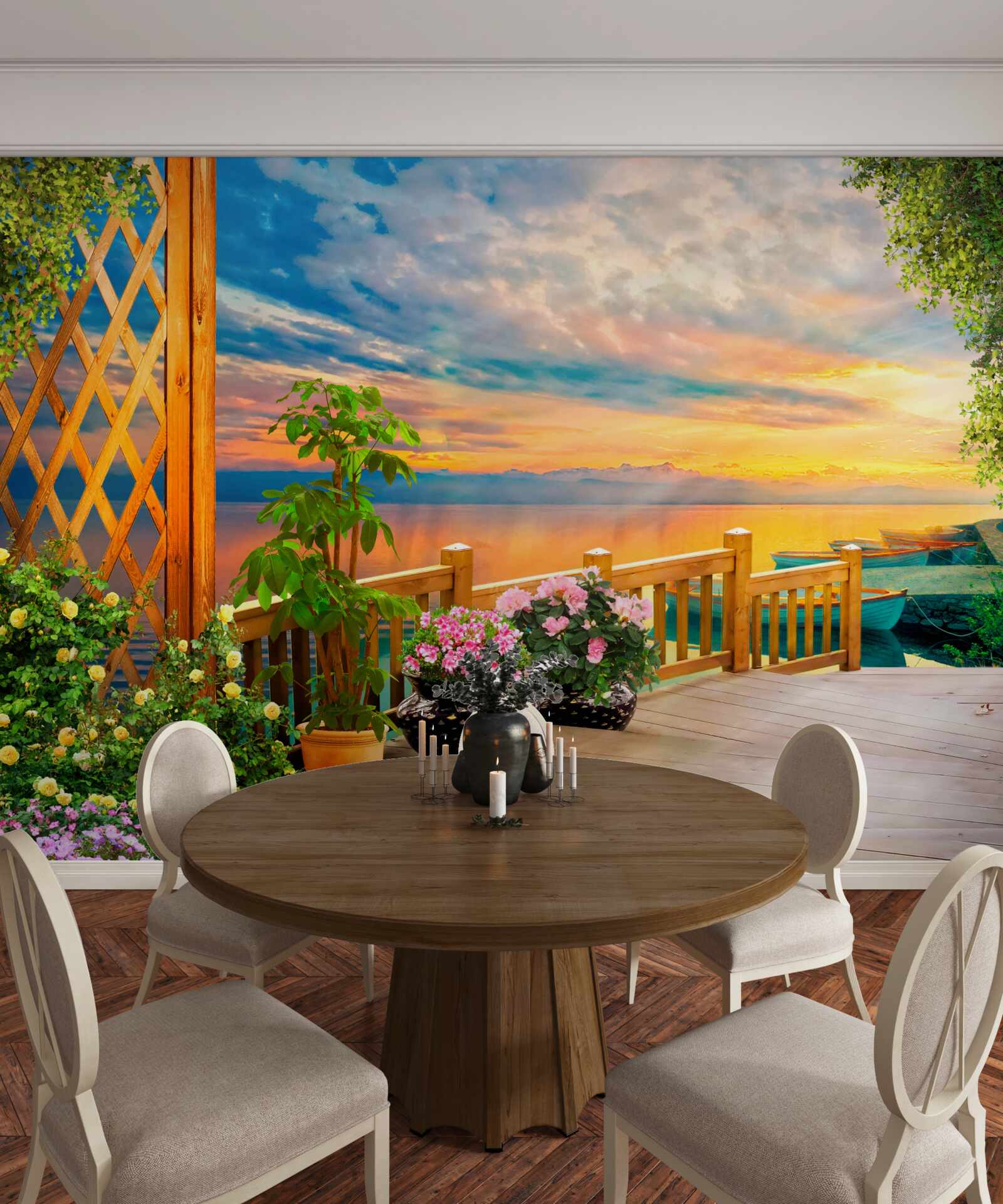 Fototapeta kvety v kvetináčoch rôznych druhov