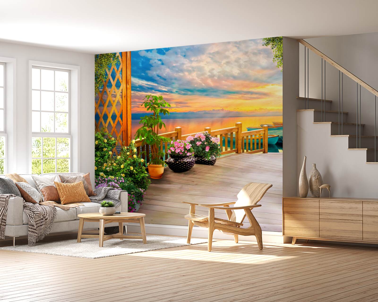 Fototapeta kvety v kvetináčoch rôznych druhov