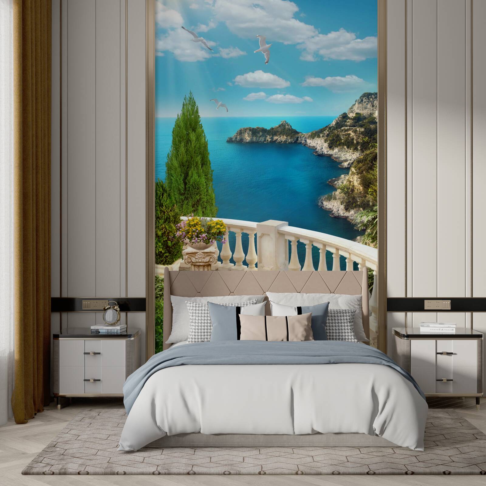 Fototapeta výhľad na more z balkóna