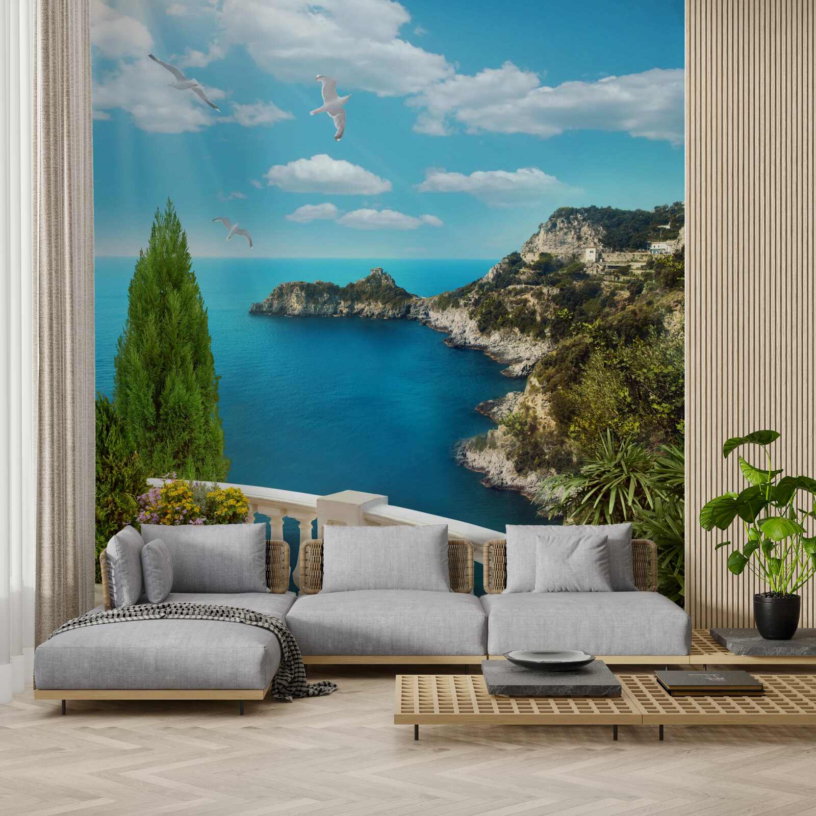 Fototapeta výhľad na more z balkóna