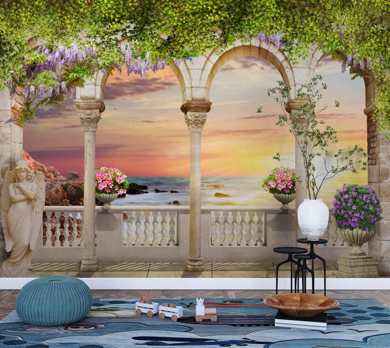 Fototapeta kvetinová veranda