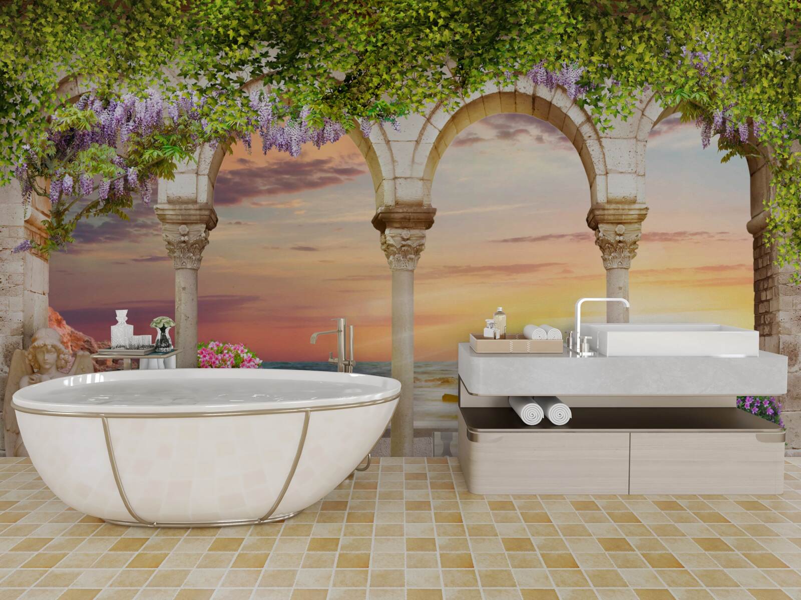 Fototapeta kvetinová veranda