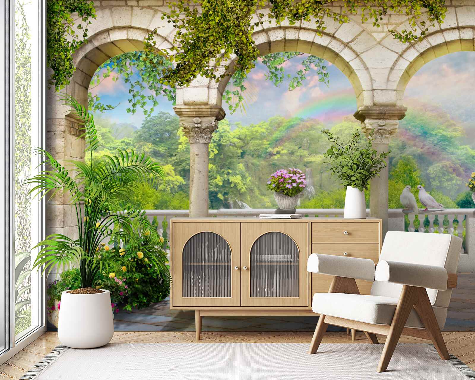 Fototapeta palác so stĺpmi v tvare oblúkov