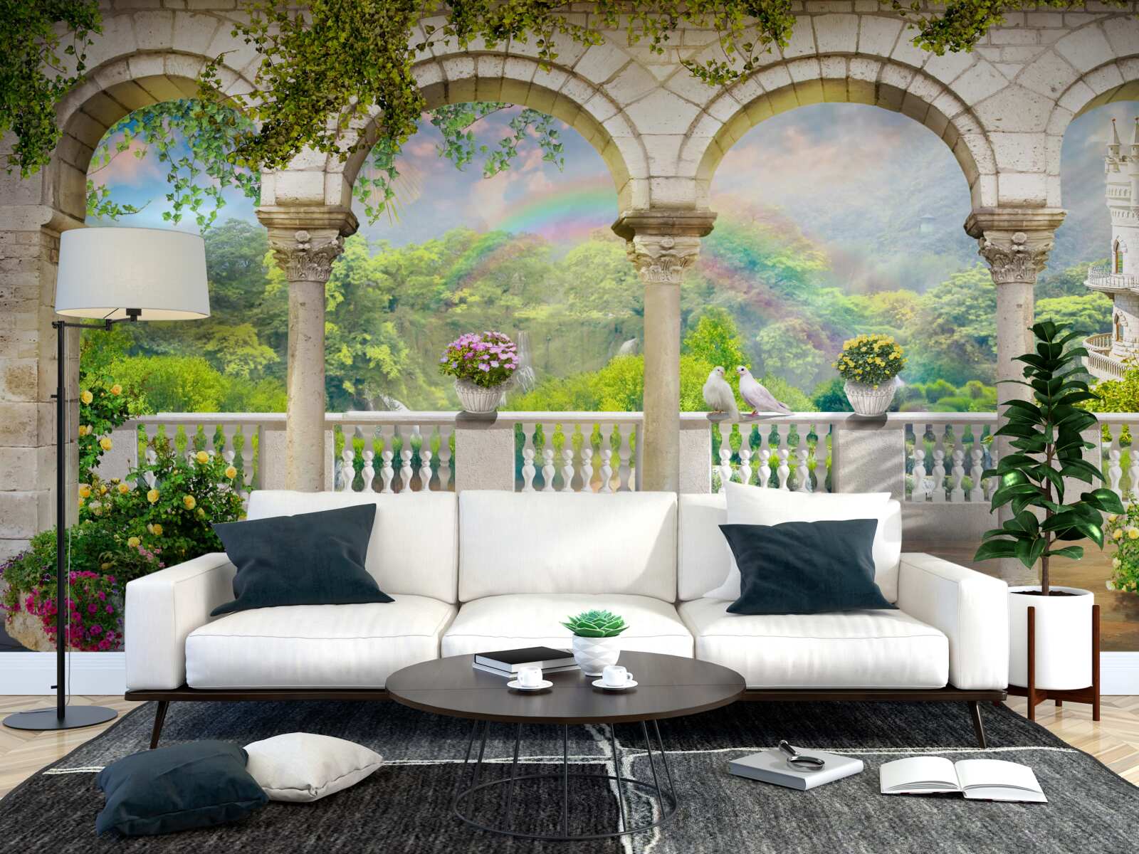 Fototapeta palác so stĺpmi v tvare oblúkov