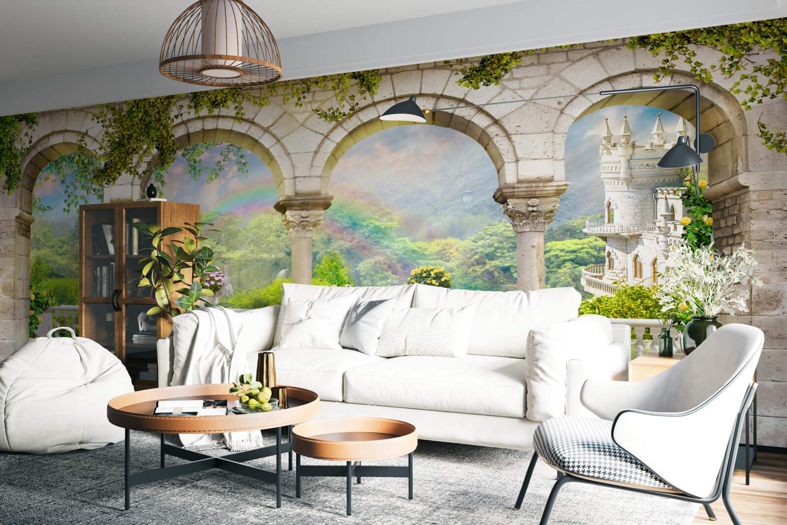 Fototapeta palác so stĺpmi v tvare oblúkov