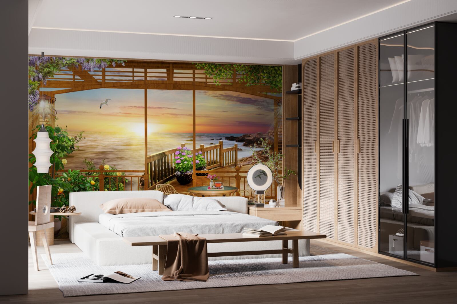 Fototapeta terasa s výhľadom na more