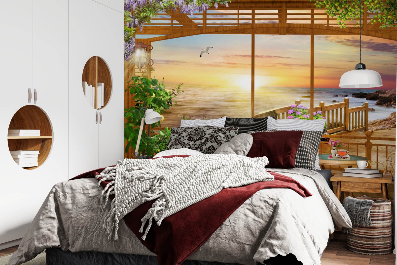 Fototapeta terasa s výhľadom na more