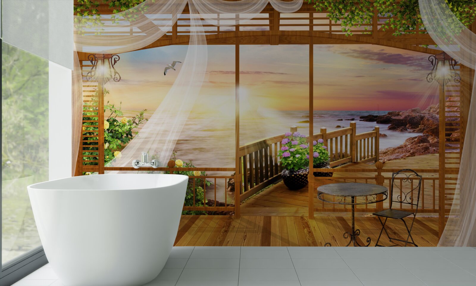 Fototapeta krásny balkón s úžasným výhľadom