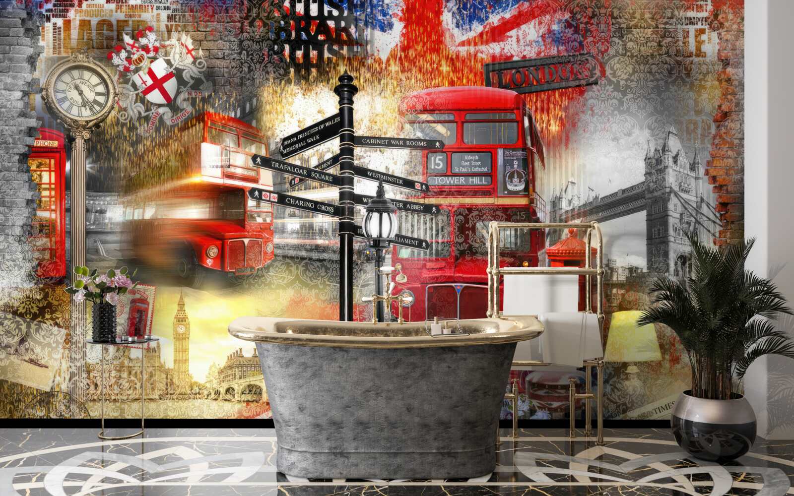 Fototapeta rôzne emblémy Veľkej Británie