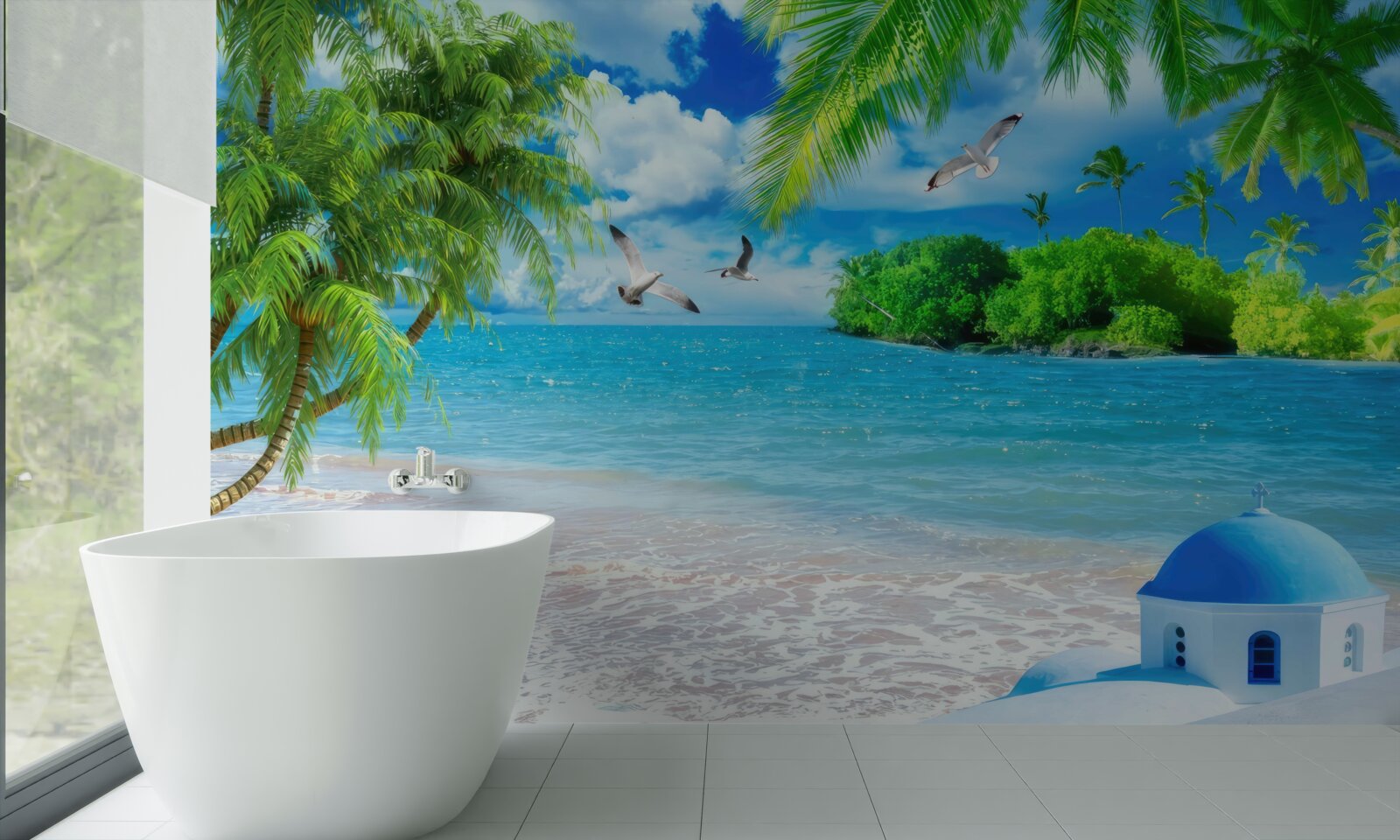 Fototapeta chrám pri mori