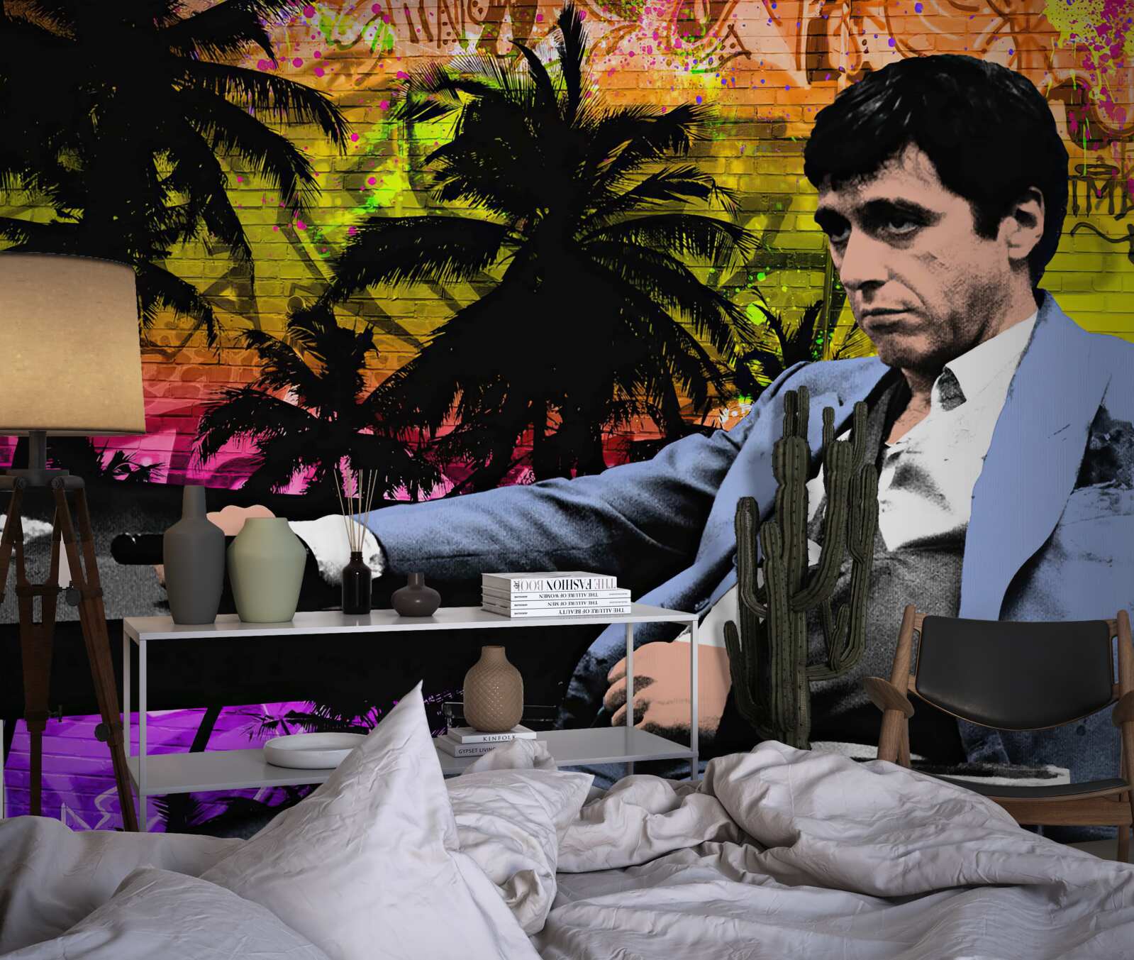 Fototapeta smutný muž sedel za stolom