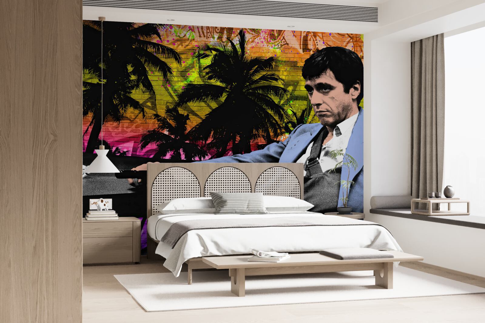 Fototapeta smutný muž sedel za stolom