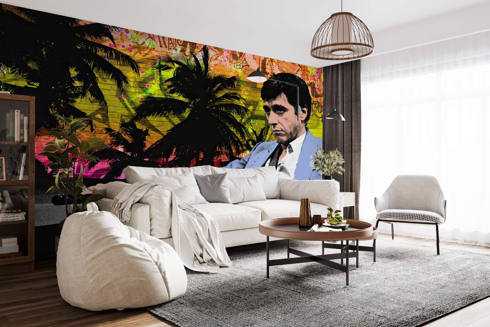 Fototapeta smutný muž sedel za stolom