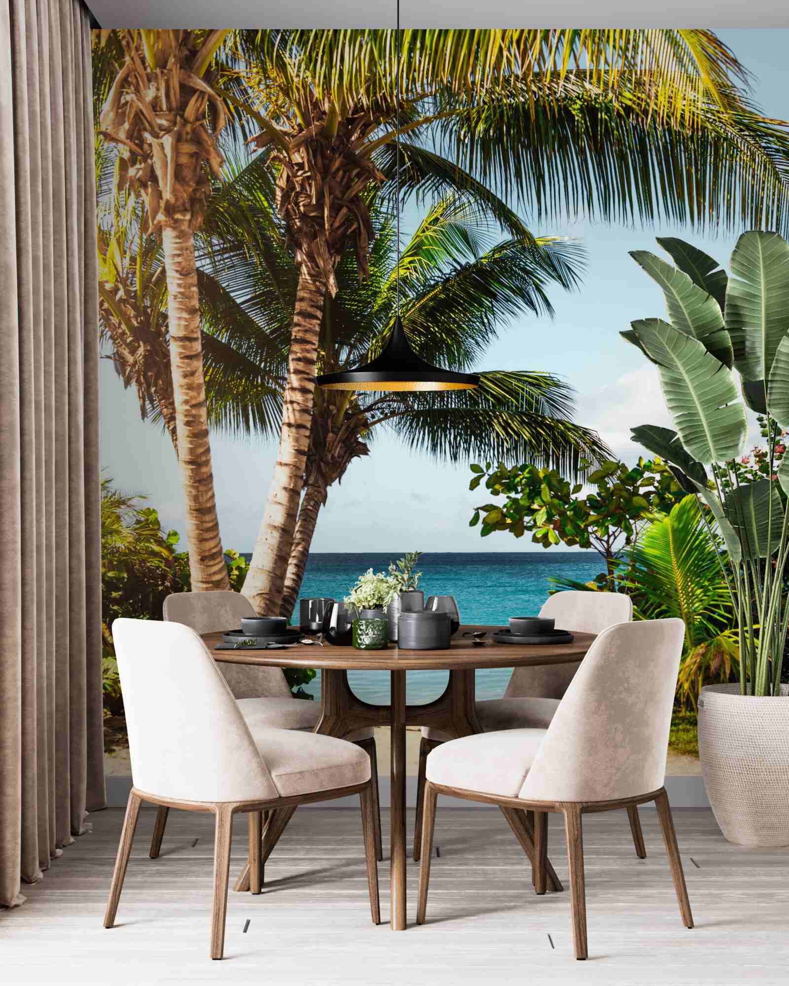 Fototapeta stromy a kríky na pláži