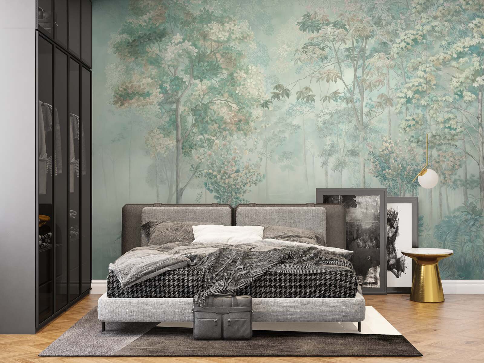 Fototapeta tajomný les zahalený v hmle