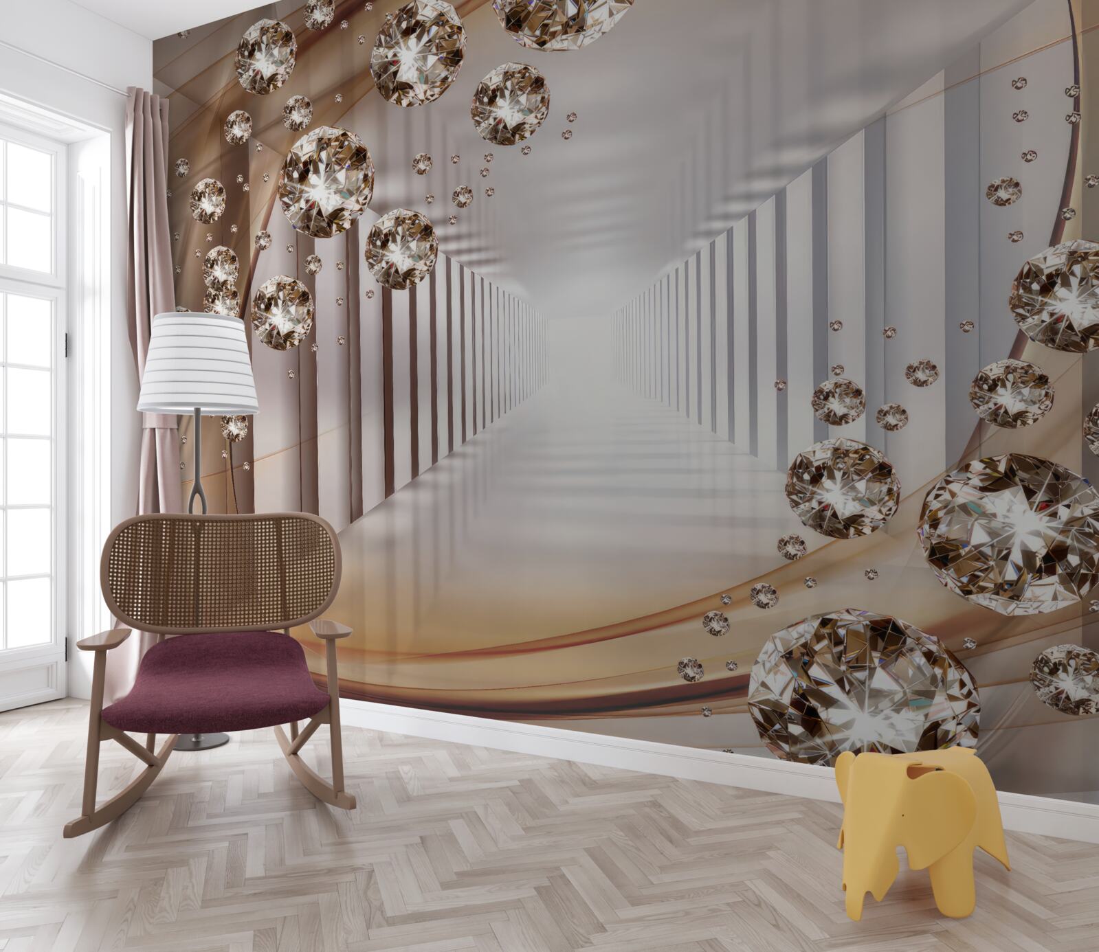 Fototapeta klenoty v pozadí pasáže