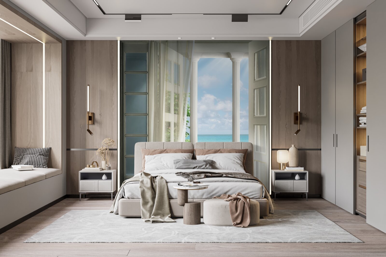 Fototapeta dvere na balkón sú otvorené