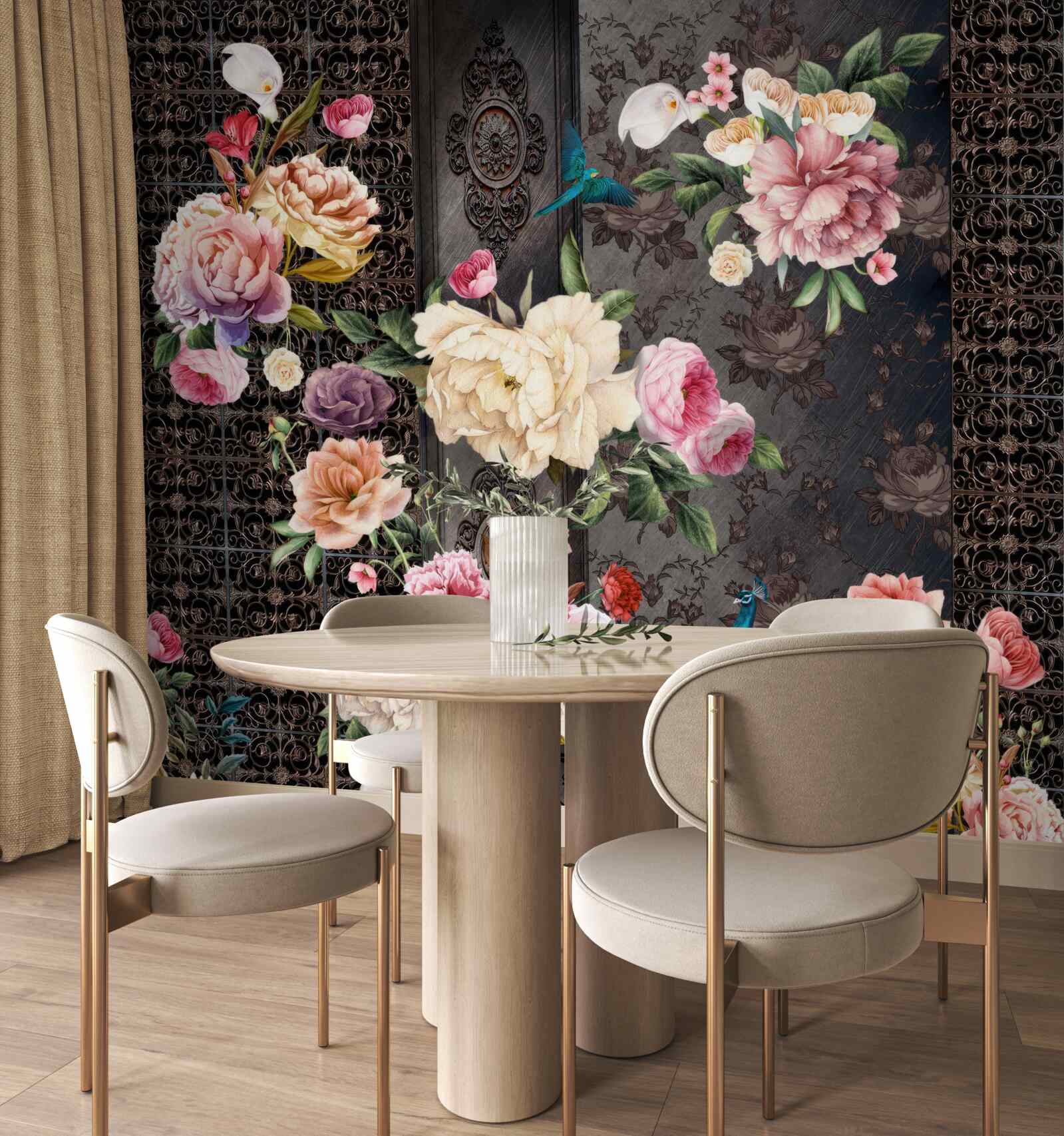 Fototapeta veľa nádherných kvetov