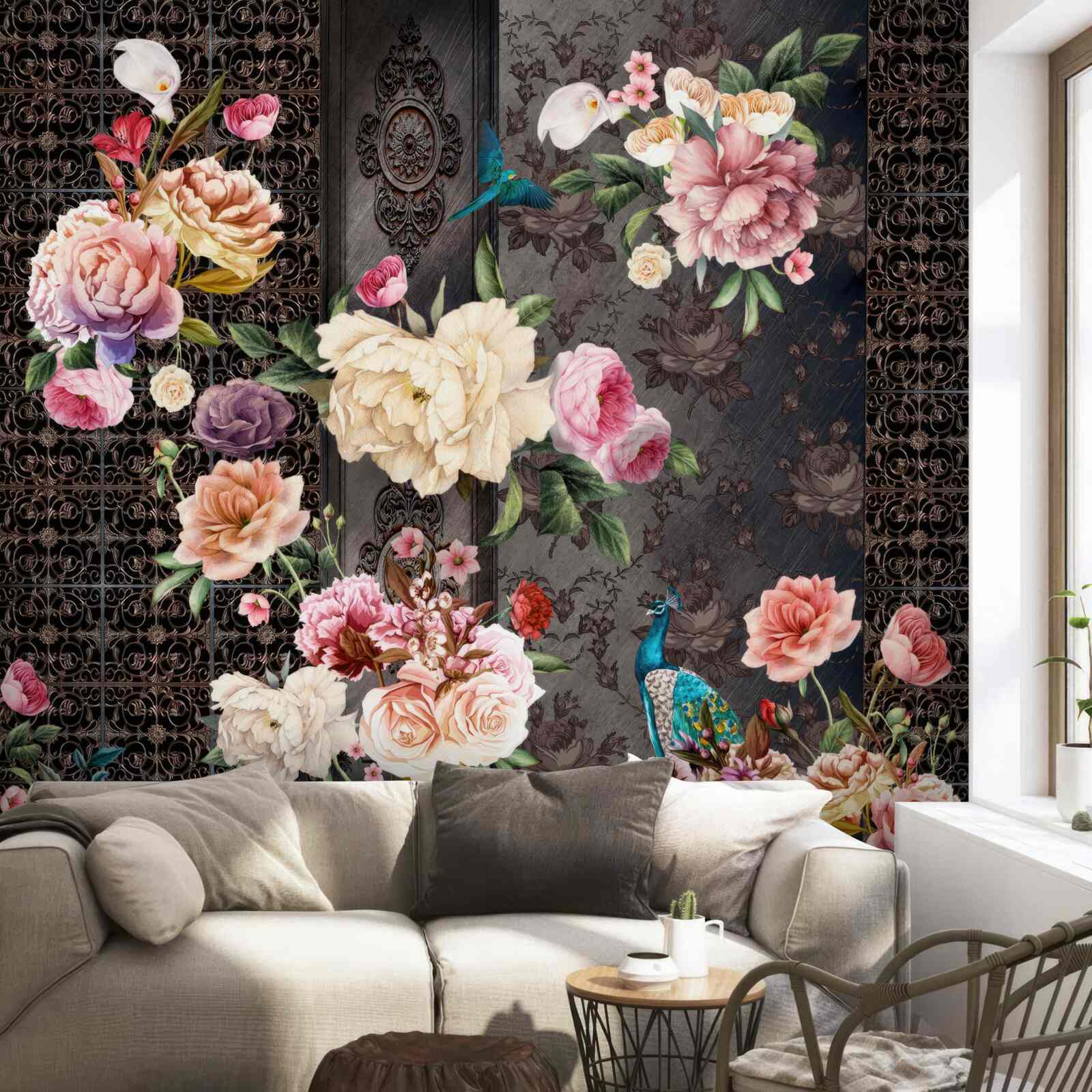 Fototapeta veľa nádherných kvetov