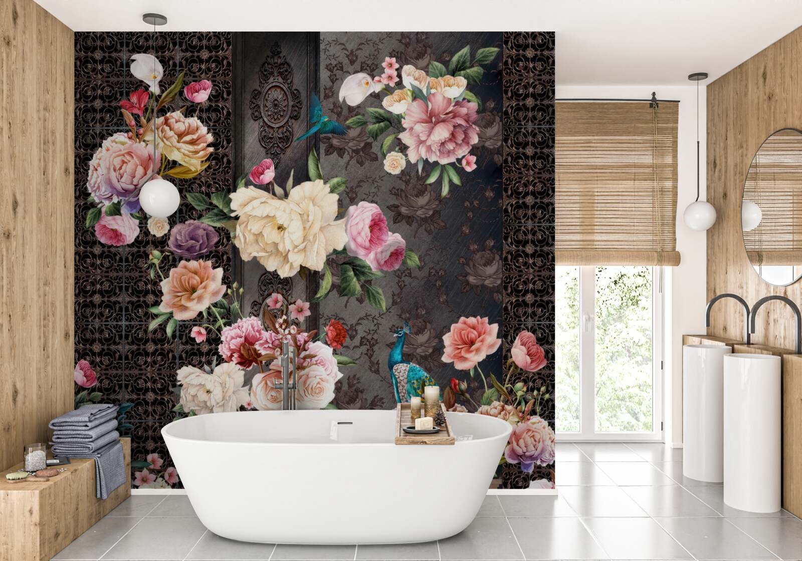 Fototapeta veľa nádherných kvetov