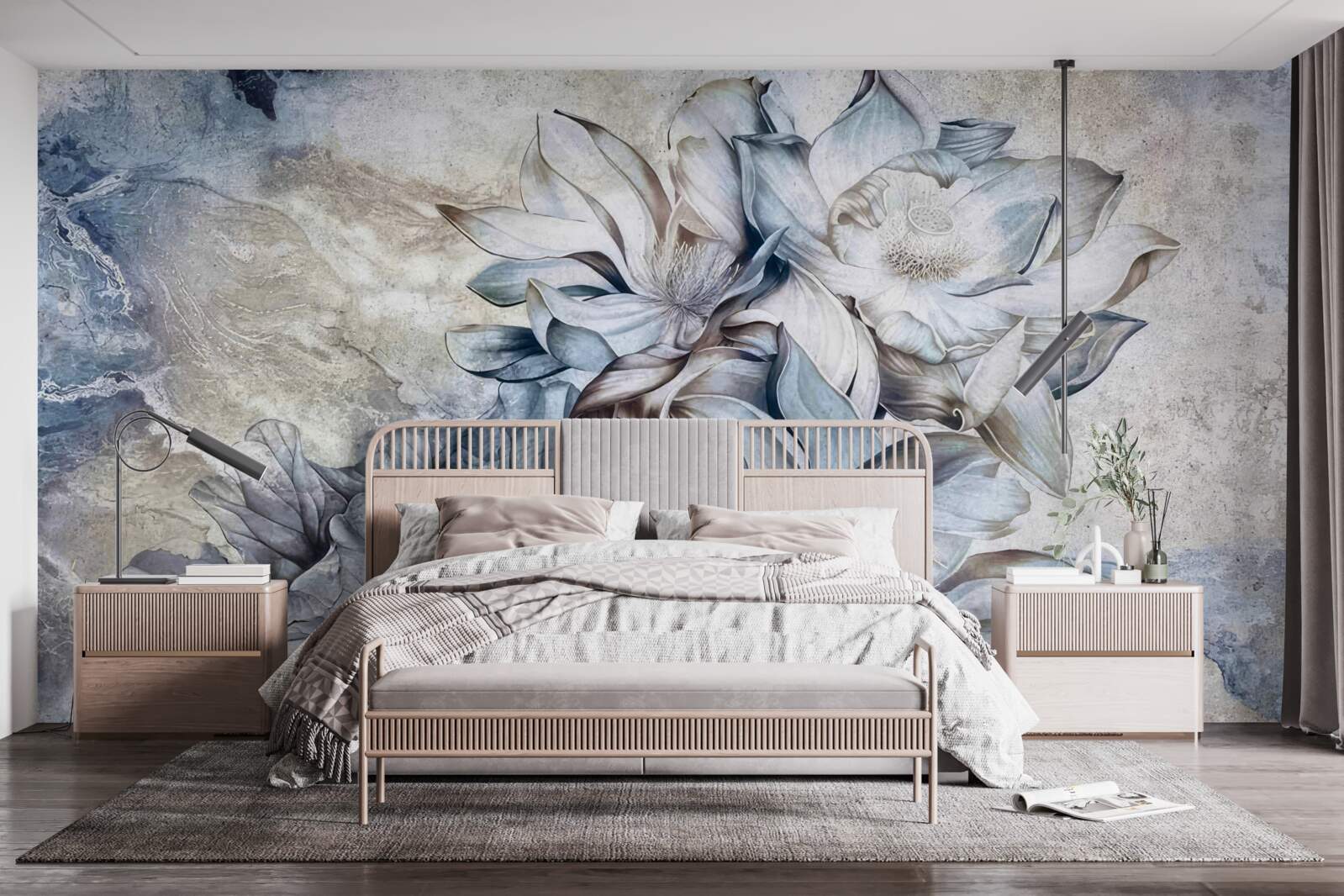 Fototapeta kvety zobrazujúce ilúziu modrookých očí