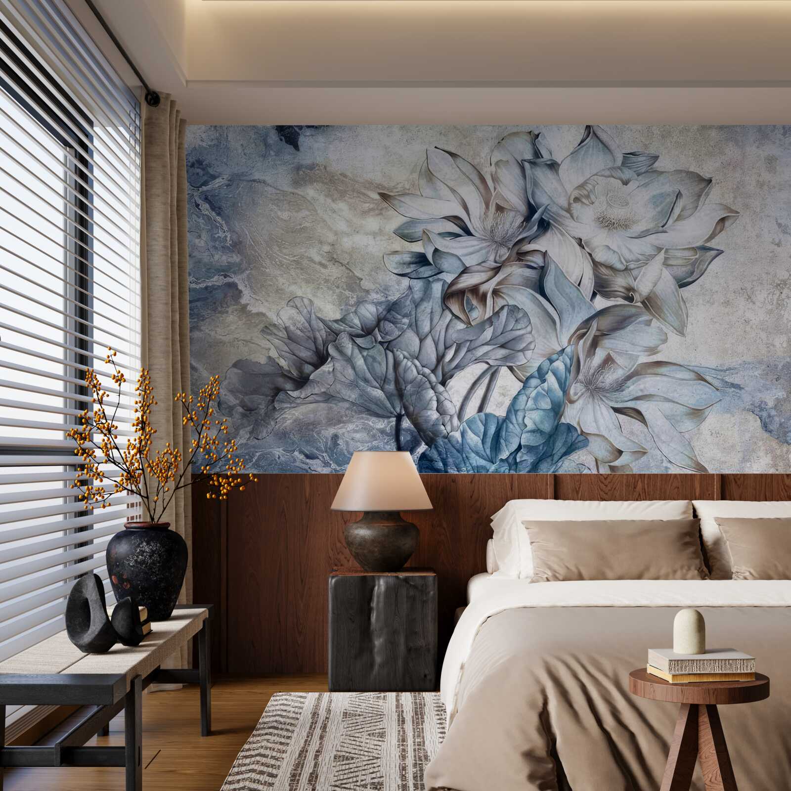 Fototapeta kvety zobrazujúce ilúziu modrookých očí