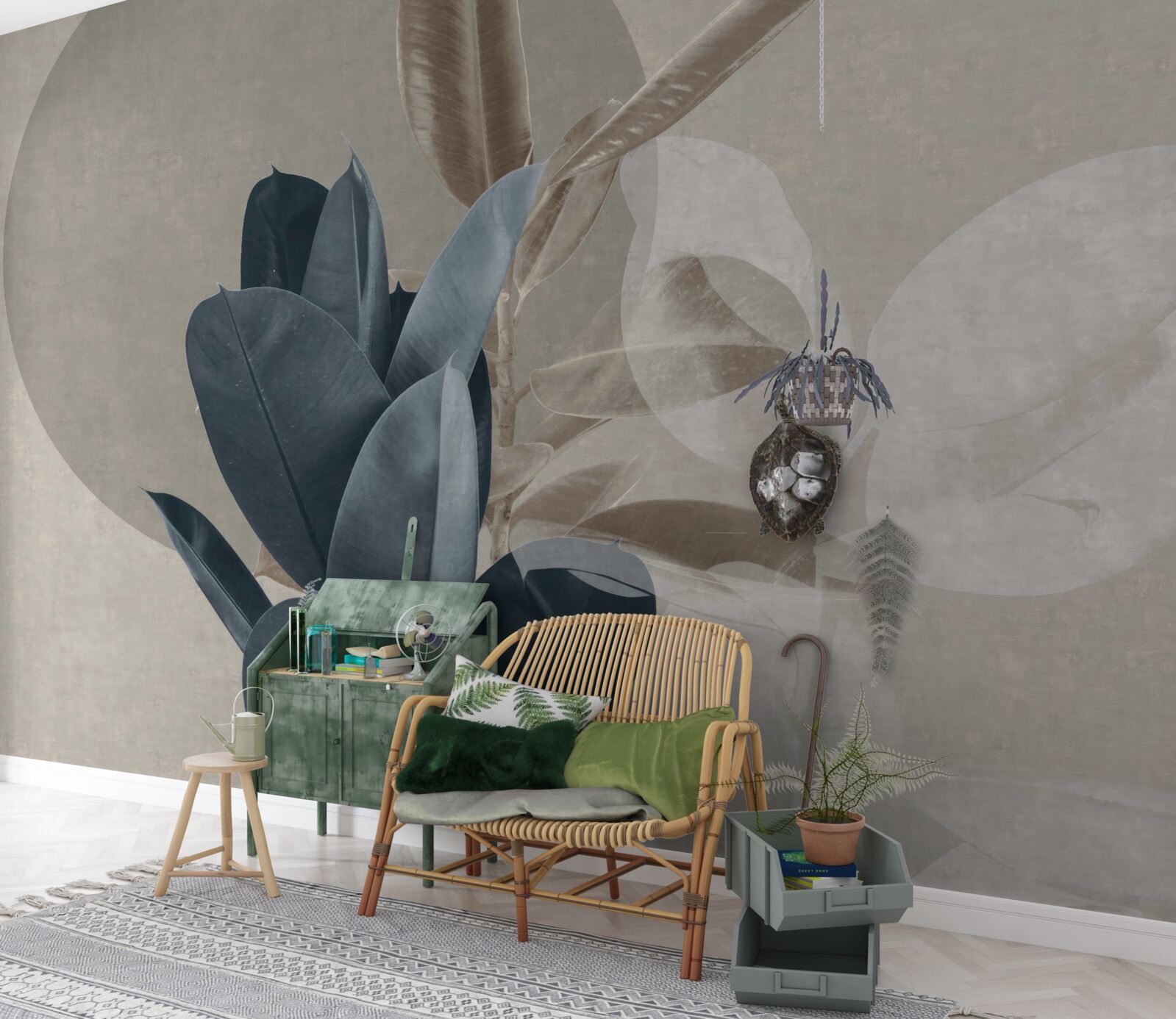 Fototapeta izbová rastlina pri stene