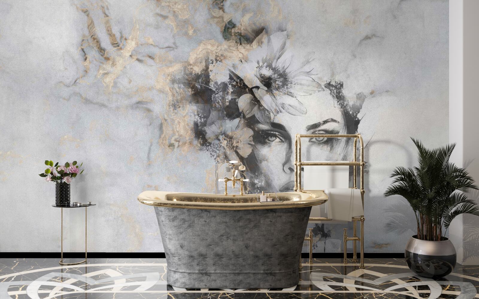 Fototapeta obraz dievčaťa hľadiaceho do diaľky