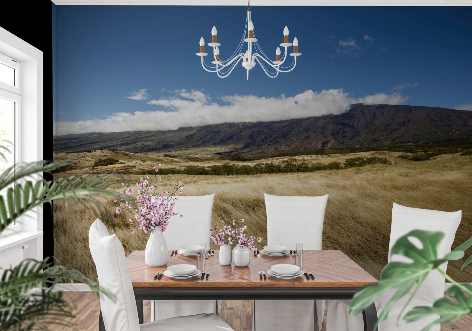 Fototapeta savana s bujnou trávou