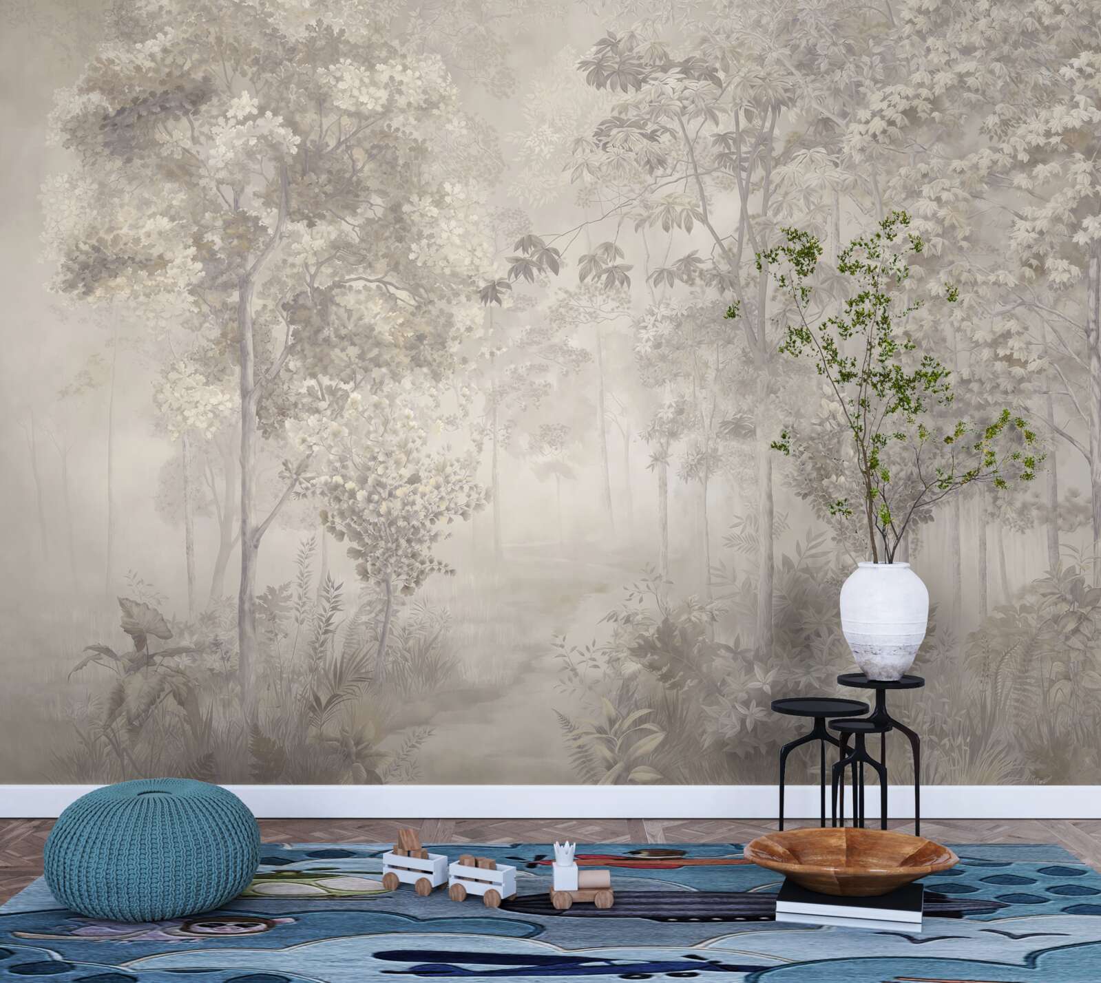 Fototapeta háj štíhlych stromov