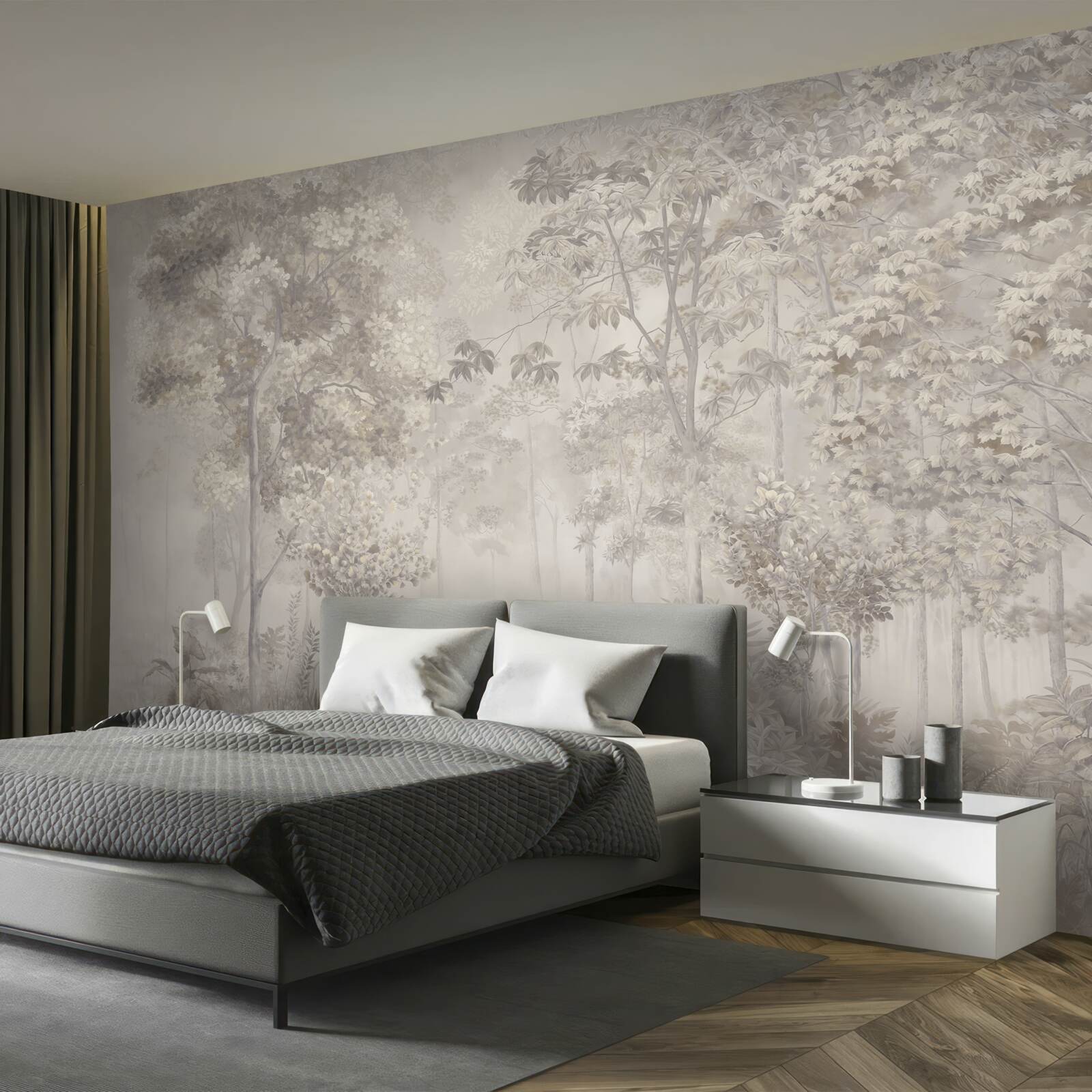 Fototapeta háj štíhlych stromov