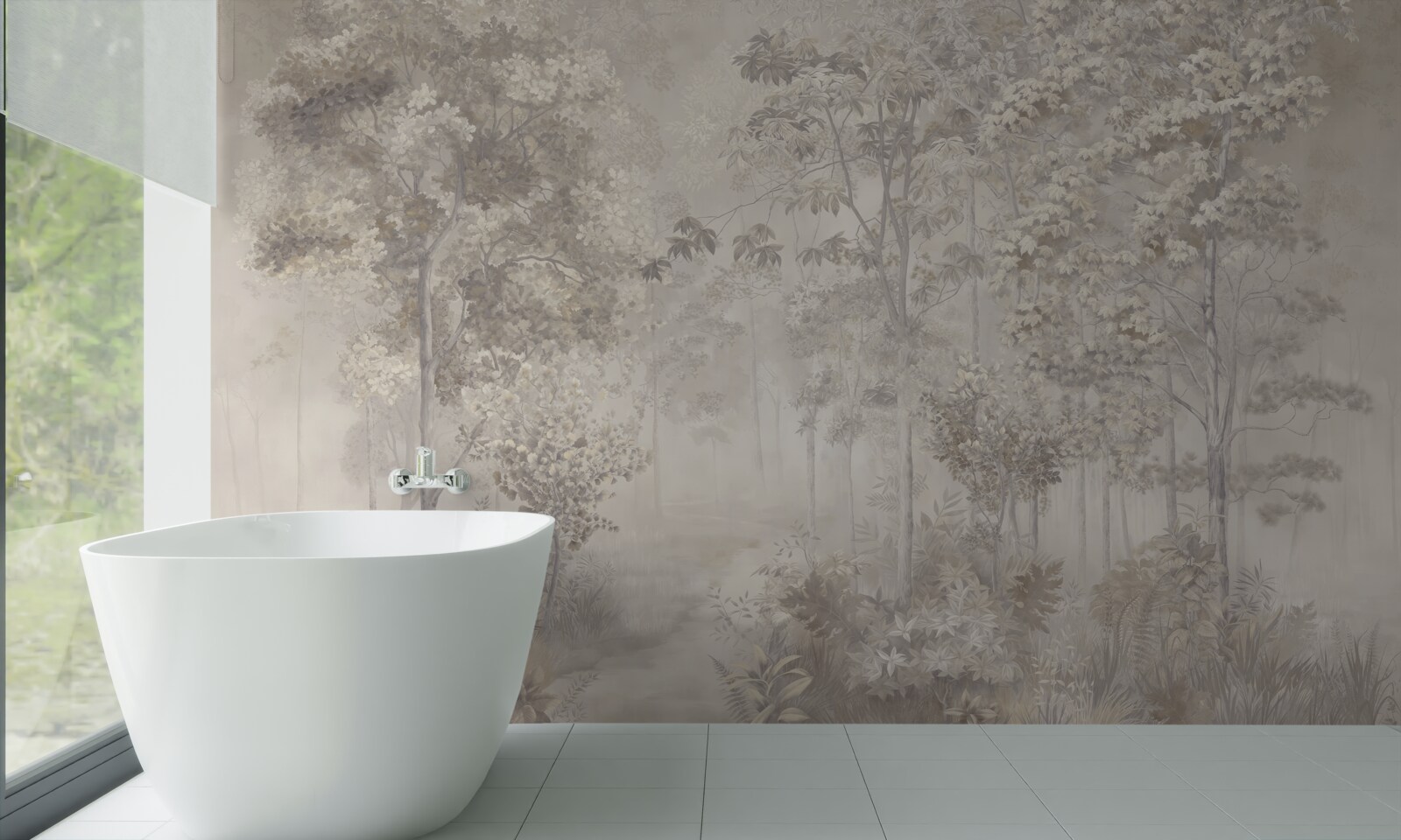 Fototapeta háj štíhlych stromov