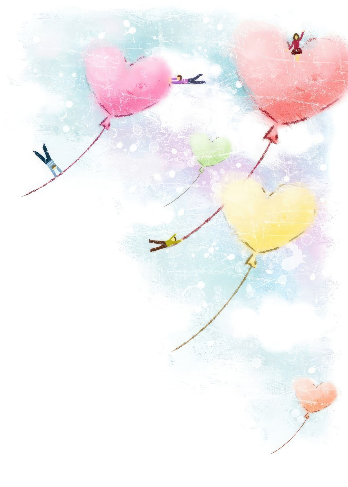 Fototapeta ľudia lietajú v balónoch v tvare srdca