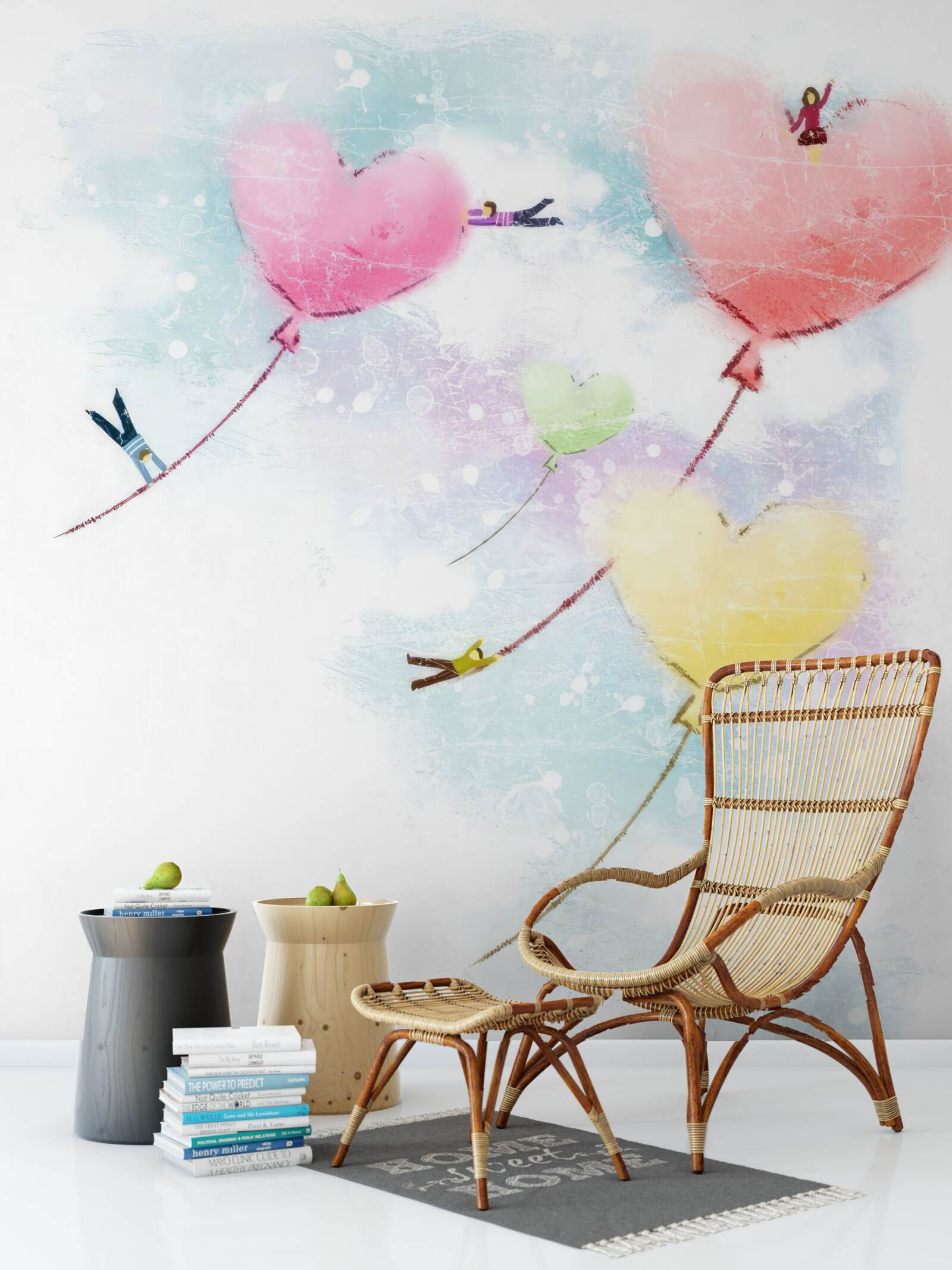 Fototapeta ľudia lietajú v balónoch v tvare srdca