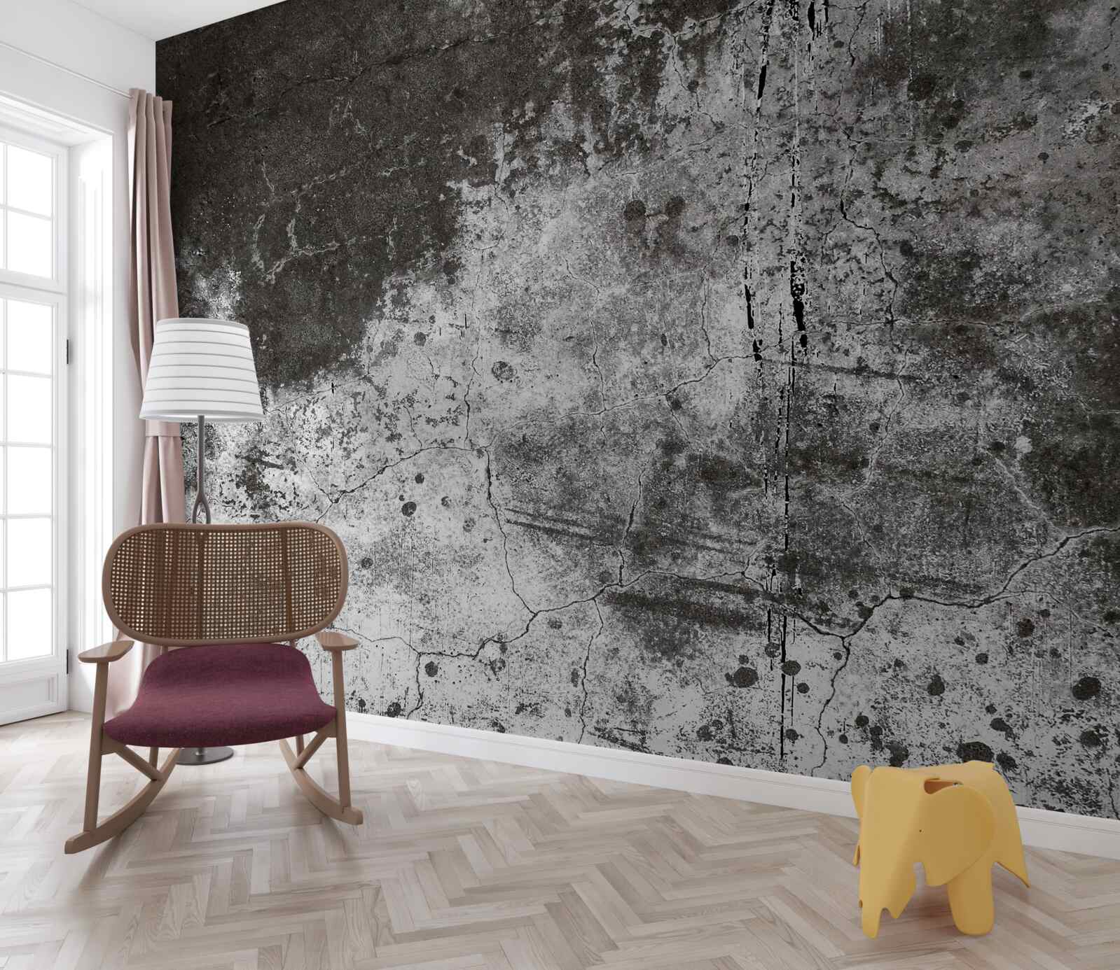 Fototapeta stará šedá stena