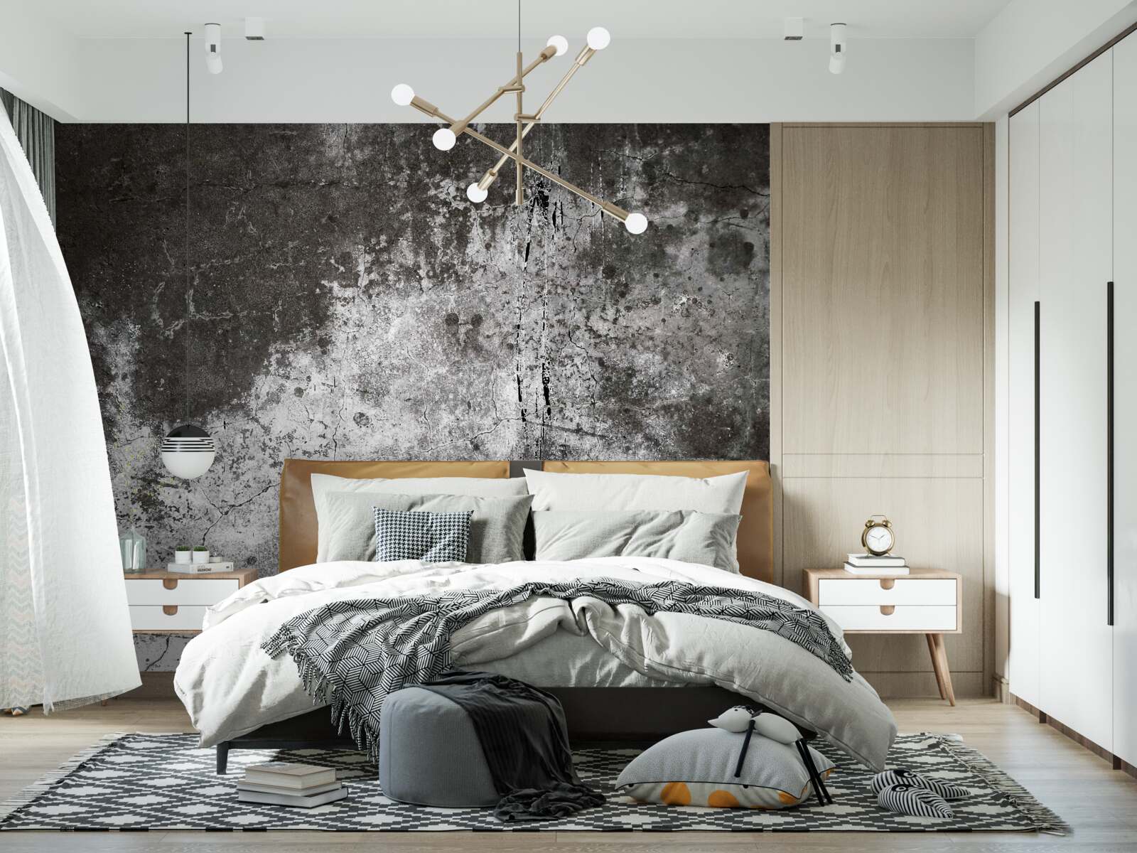 Fototapeta stará šedá stena