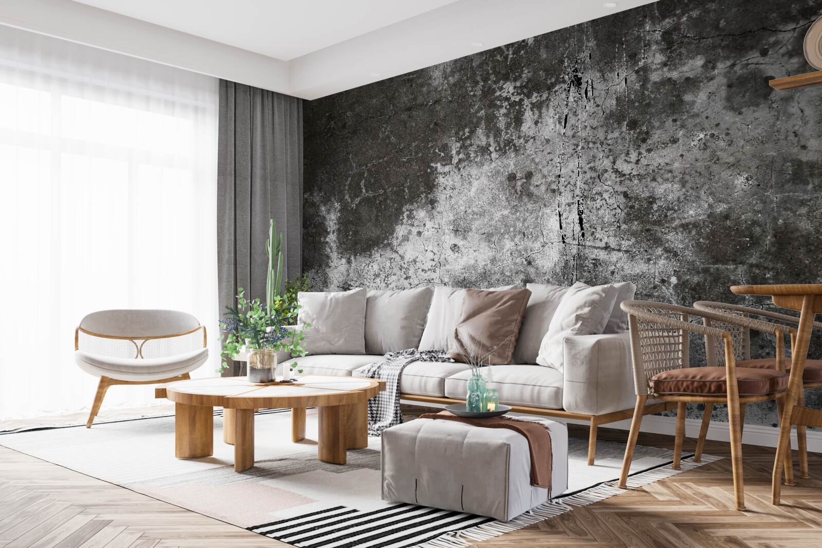 Fototapeta stará šedá stena