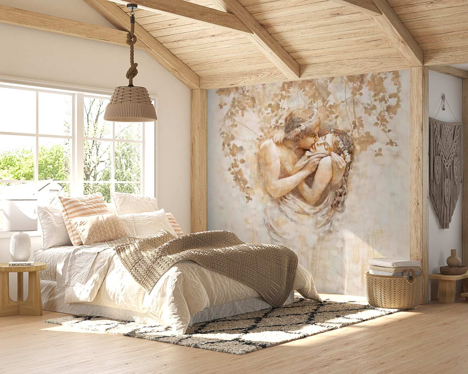 Fototapeta mladý muž bozkáva dievča