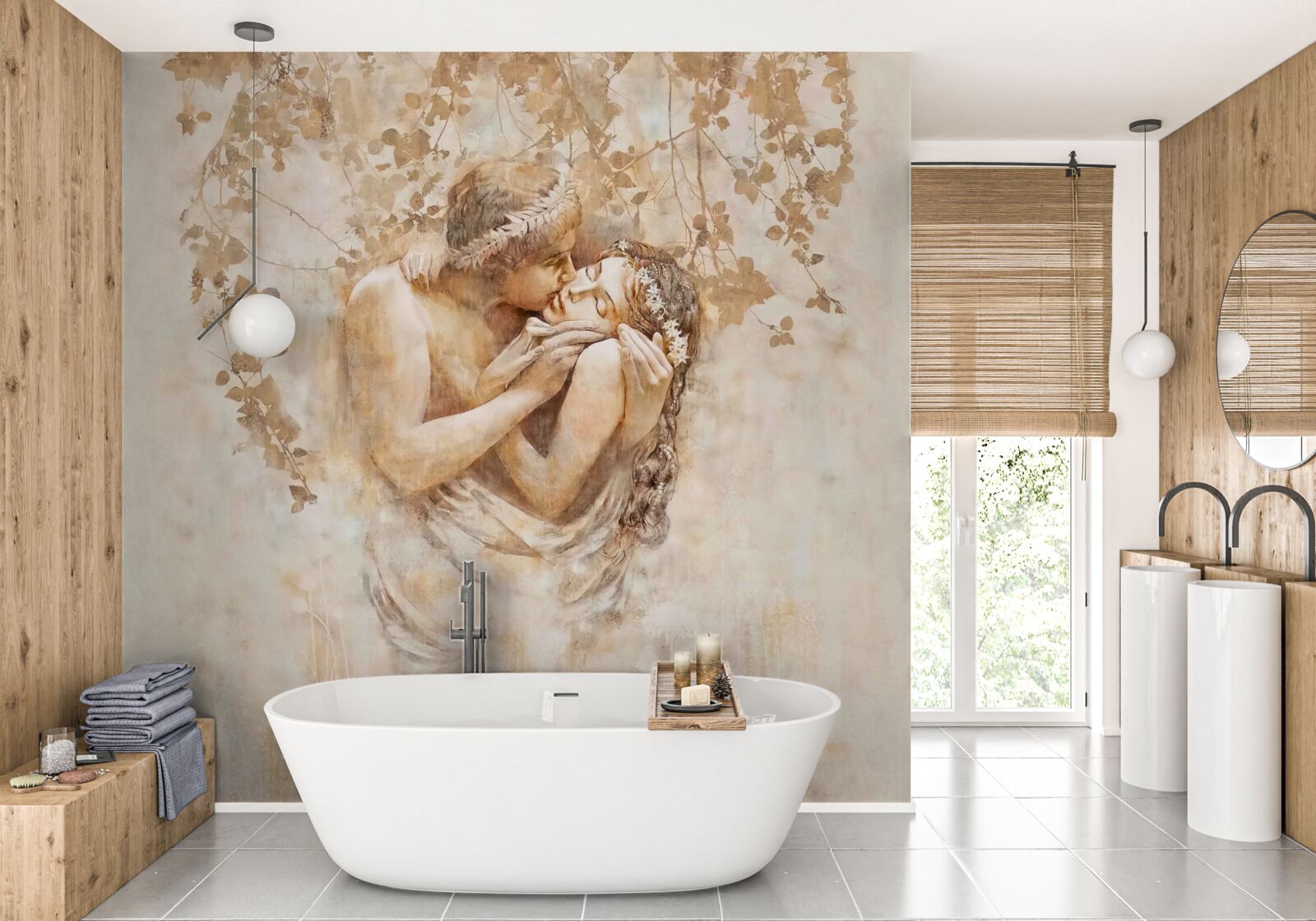 Fototapeta mladý muž bozkáva dievča