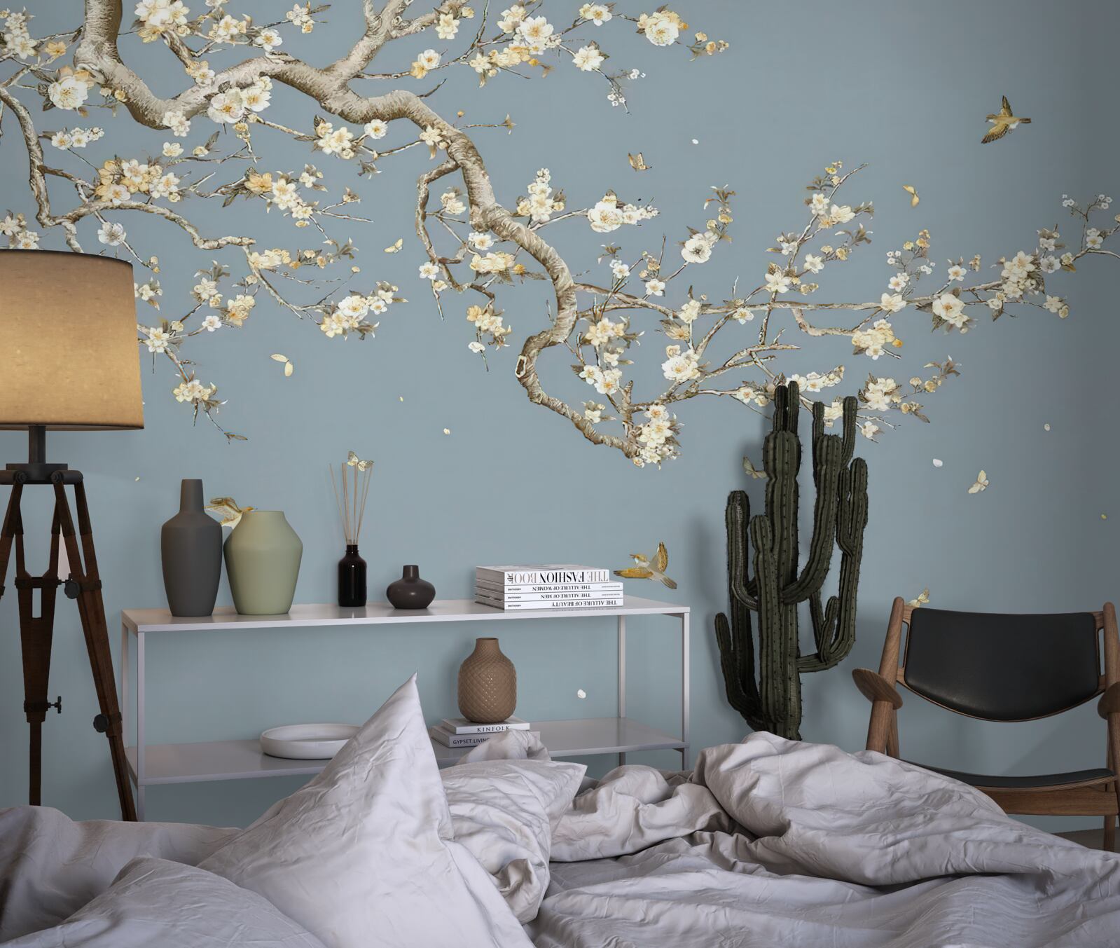 Fototapeta kmeň s malými kvetmi