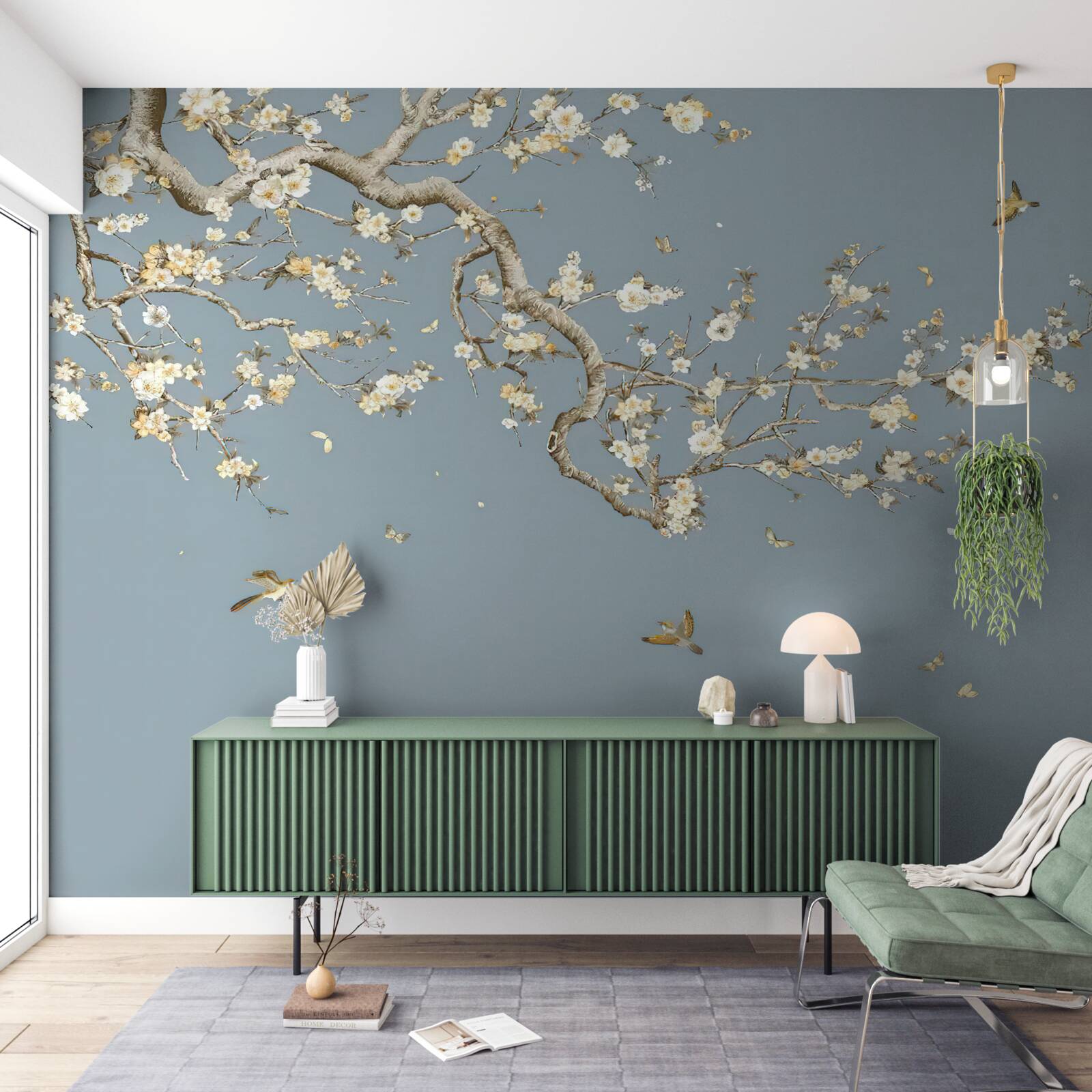 Fototapeta kmeň s malými kvetmi