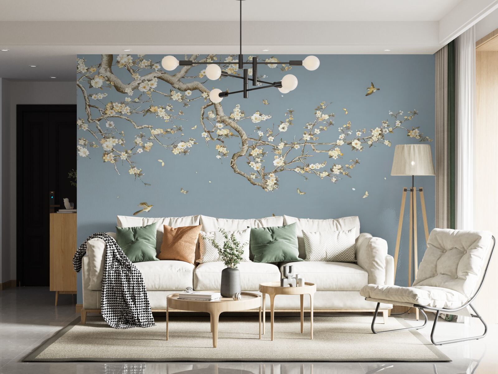 Fototapeta kmeň s malými kvetmi