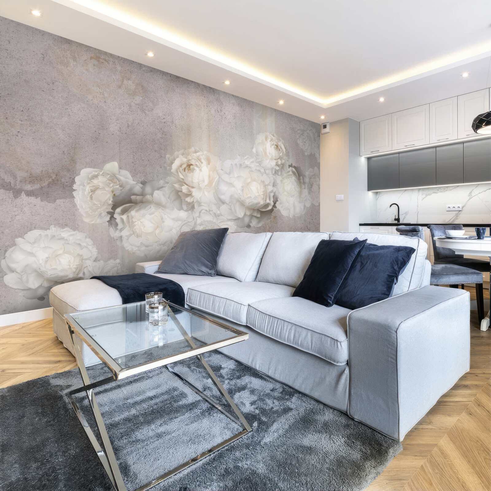 Fototapeta veľké biele kvety