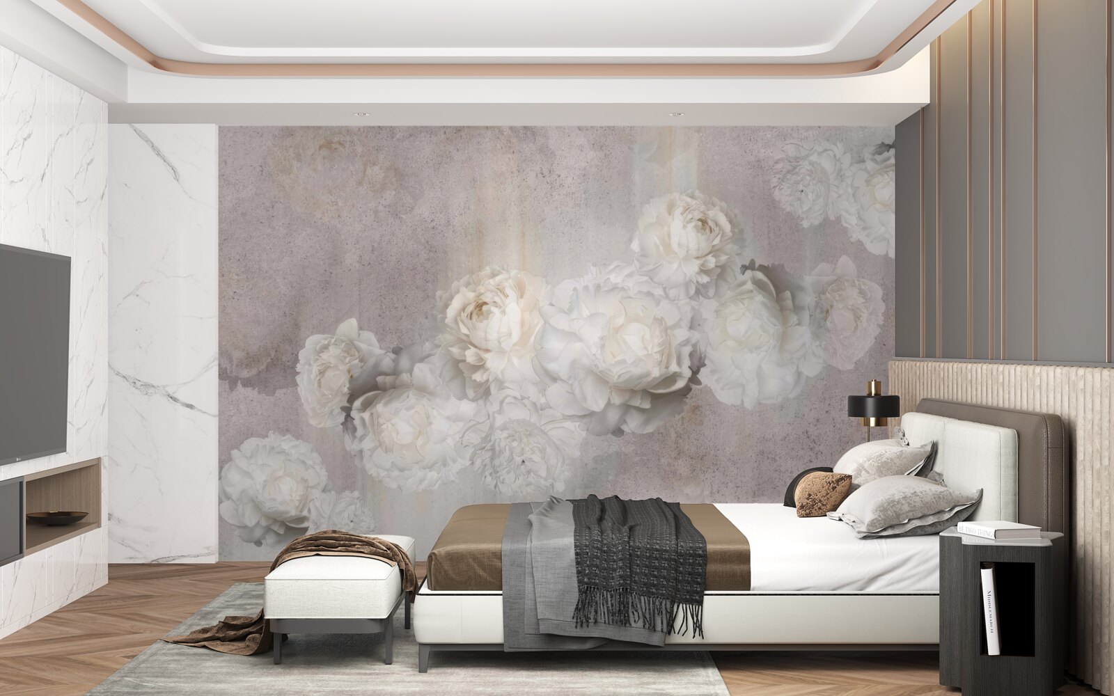 Fototapeta veľké biele kvety