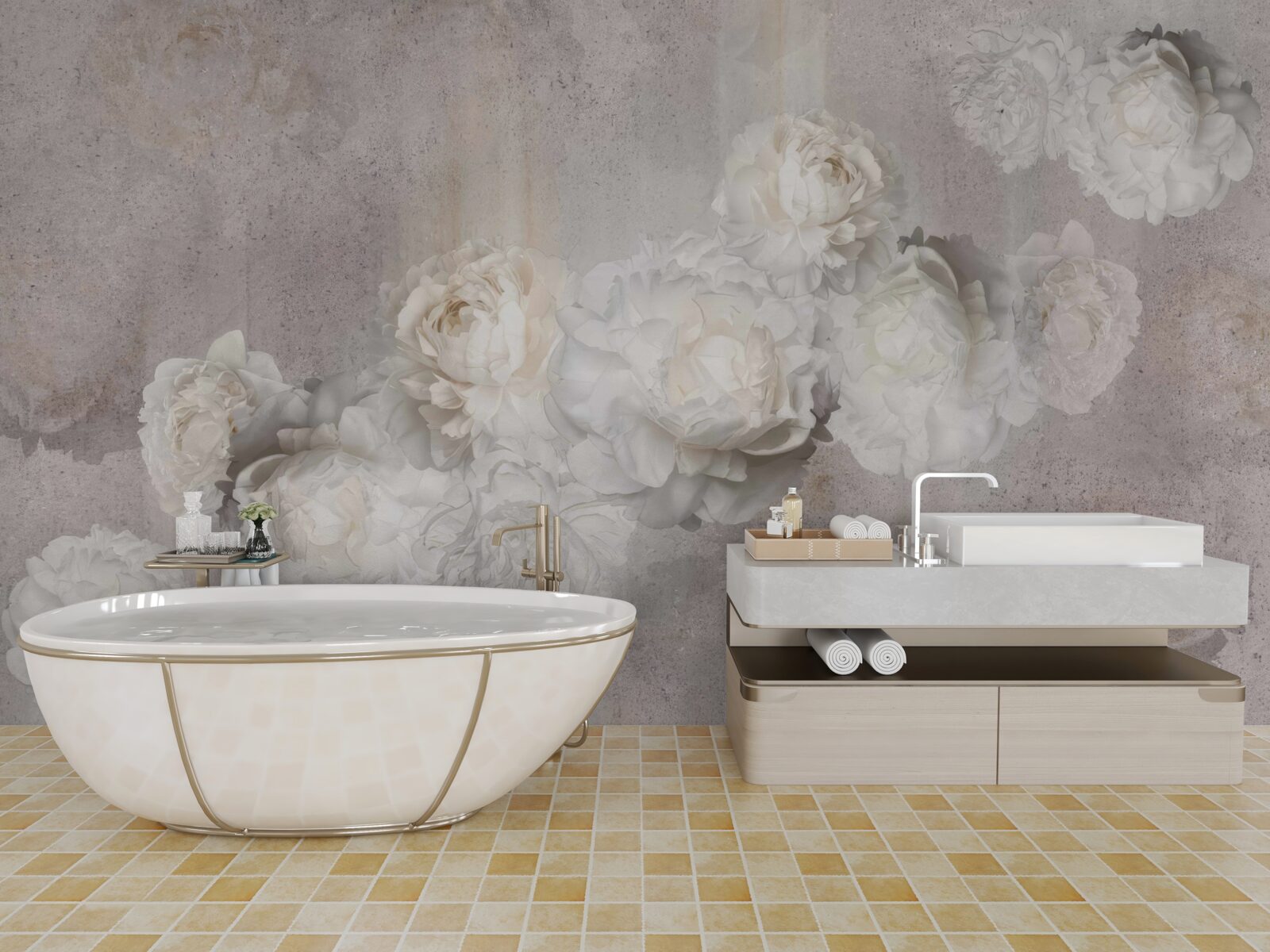 Fototapeta veľké biele kvety