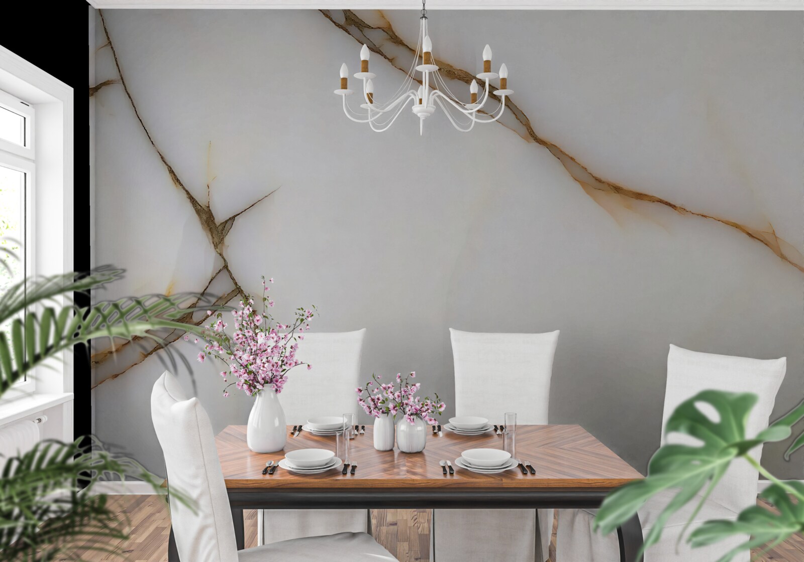 Fototapeta pozadie je svetlé so zakrivenými tmavými čiarami