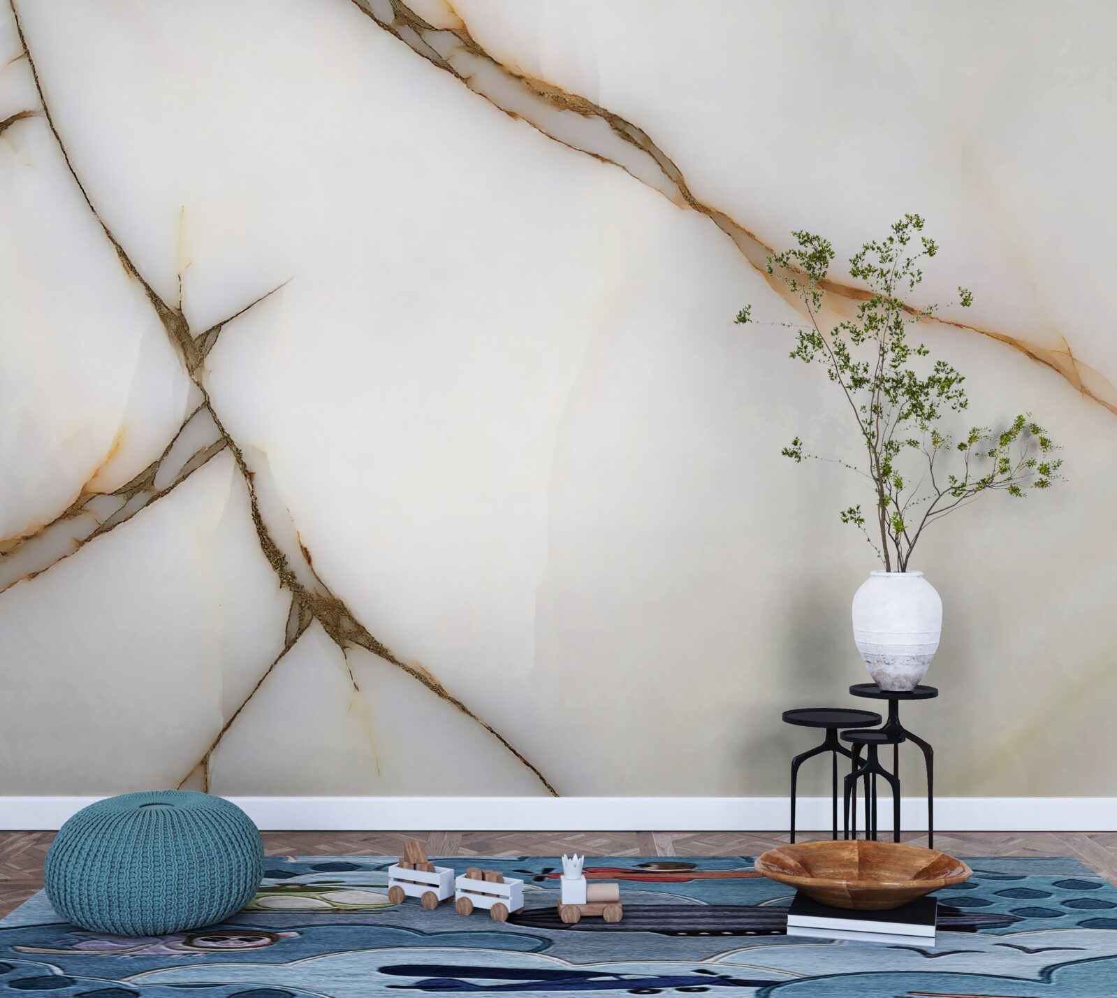 Fototapeta pozadie je svetlé so zakrivenými tmavými čiarami